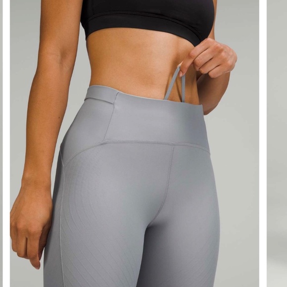 Lululemon SenseKnit High-Rise Running Tight 28" Size 8 Rhino Gray - Picture 3 of 14